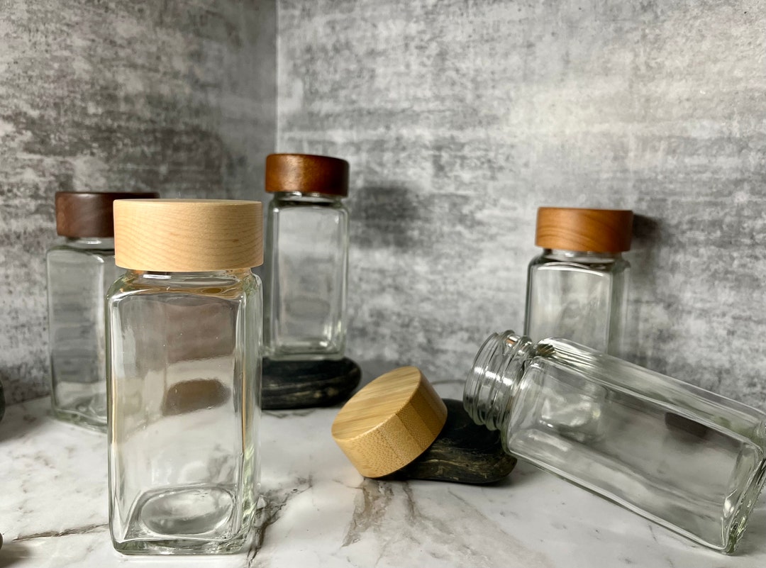 Sustainable Minimalist Herb and Spice Jar Recyclable Square Etsy