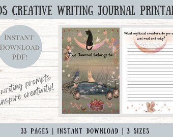 Children's Creative Writing Journal | Children's Journal Prompts | Journal Prompts | Kids Gratitude Journal | Kids Travel Journal Printable