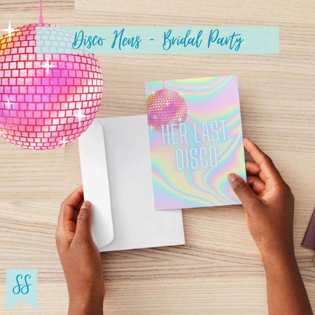 Disco Hens / Bachelorette Party Games Pack. Psychedelic Bridal Etsy