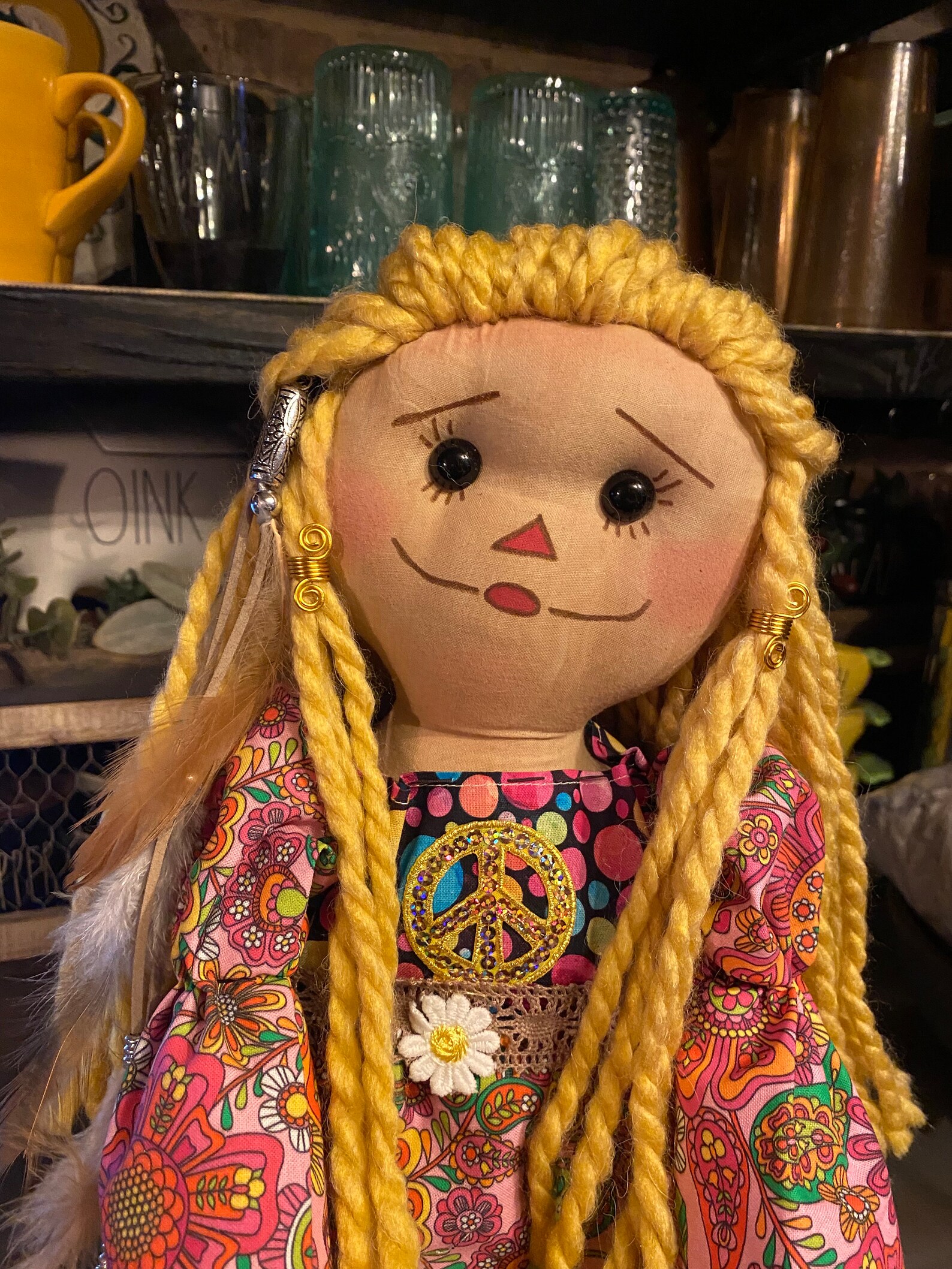 Sunny and Jim “hippies” Primitive Rag Dolls - Etsy
