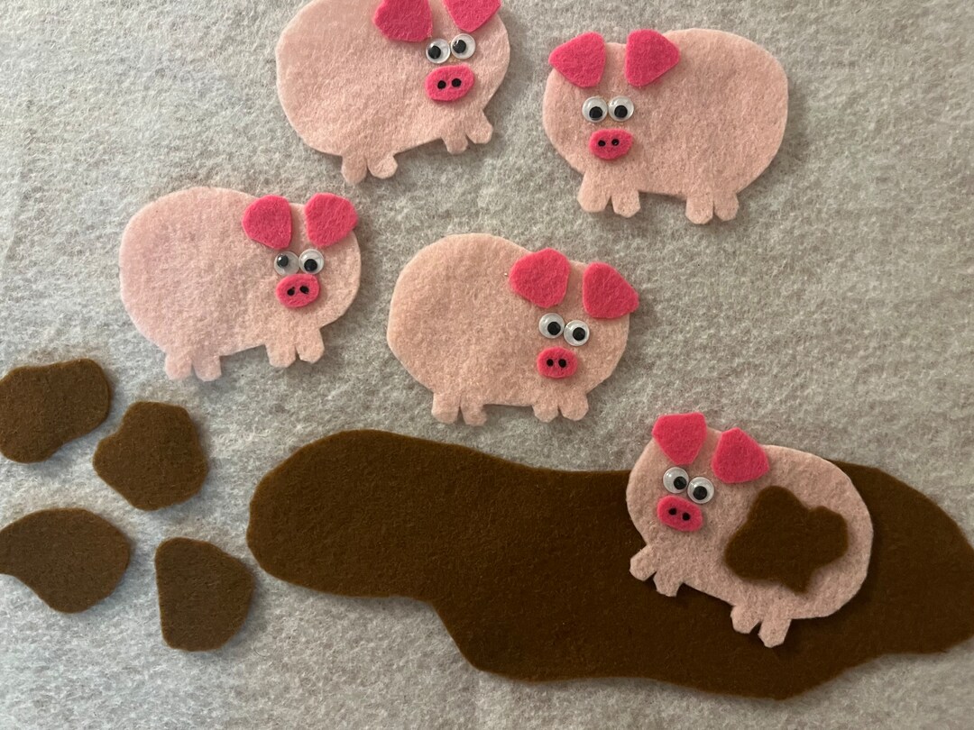 5 Clean and Dirty Pigs Felt Story - Etsy