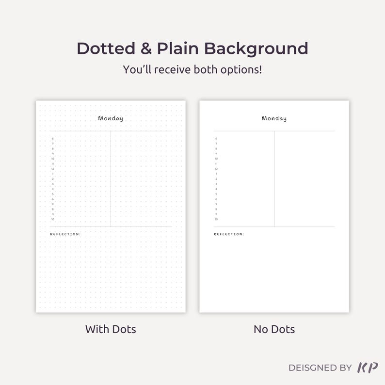 Daily Log Printable: A5 Journal Template, Time Blocking (PDF) - Etsy