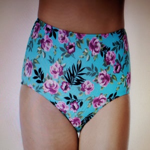 Hensard Vintage 100 Degrees Women&#39;s High Waist Bikini Swimsuit Bottom - Large (12 - 14)