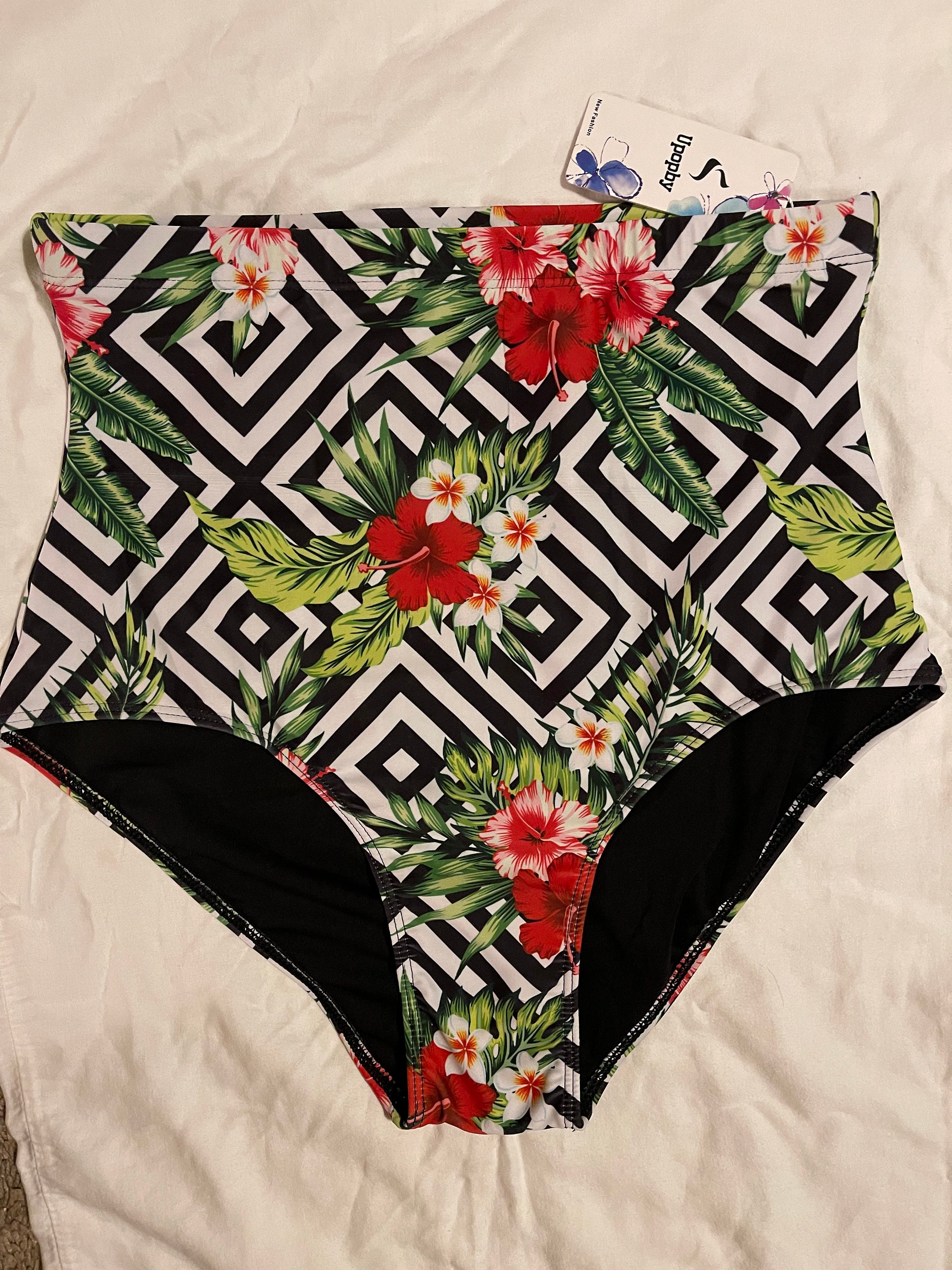 Upopby Women's High Waisted Swimsuit Bikini Bottoms Tummy Control