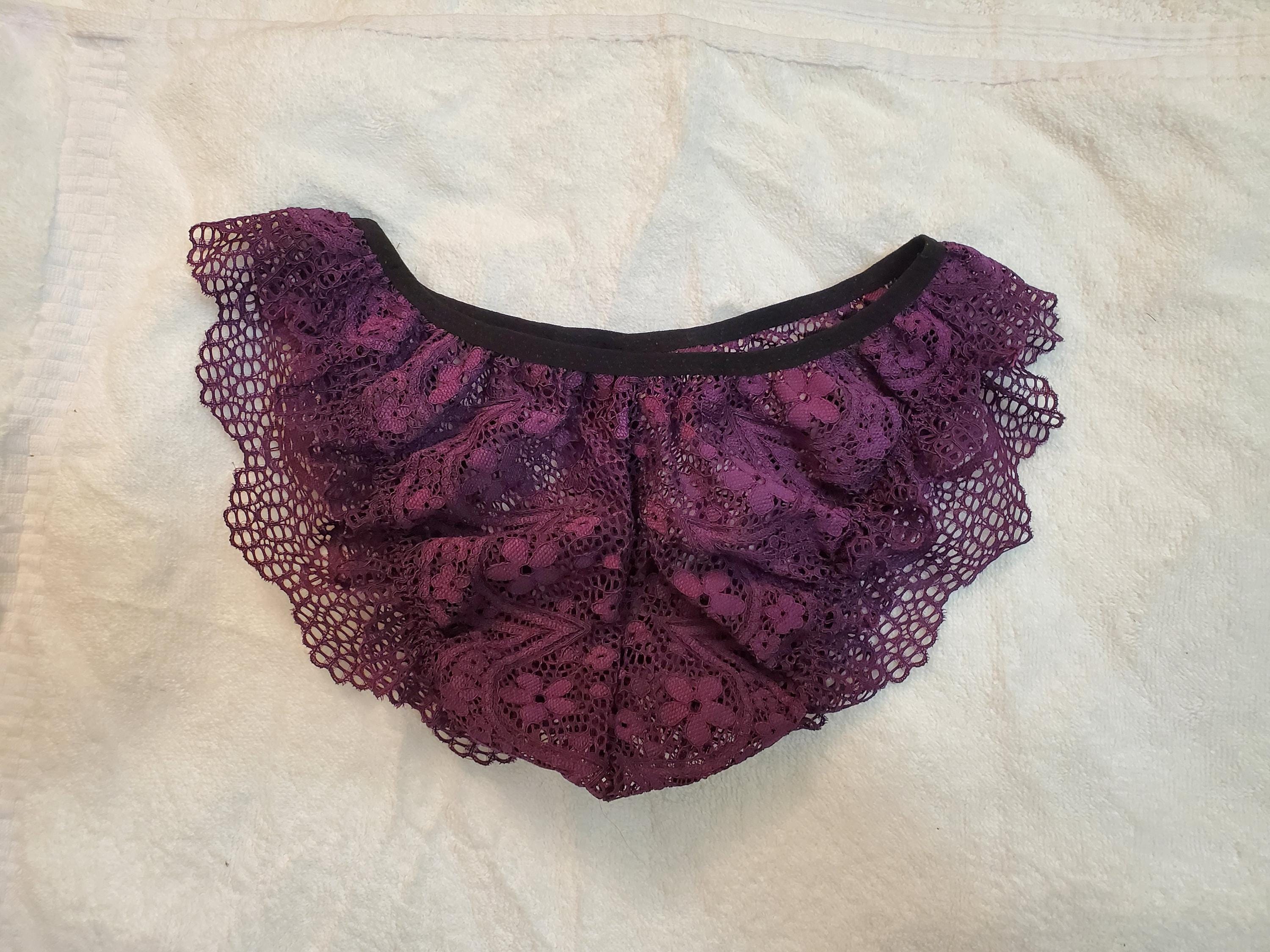 Femboy Purple Lace Panties Crossdresser Underwear Sheer Lace Panties