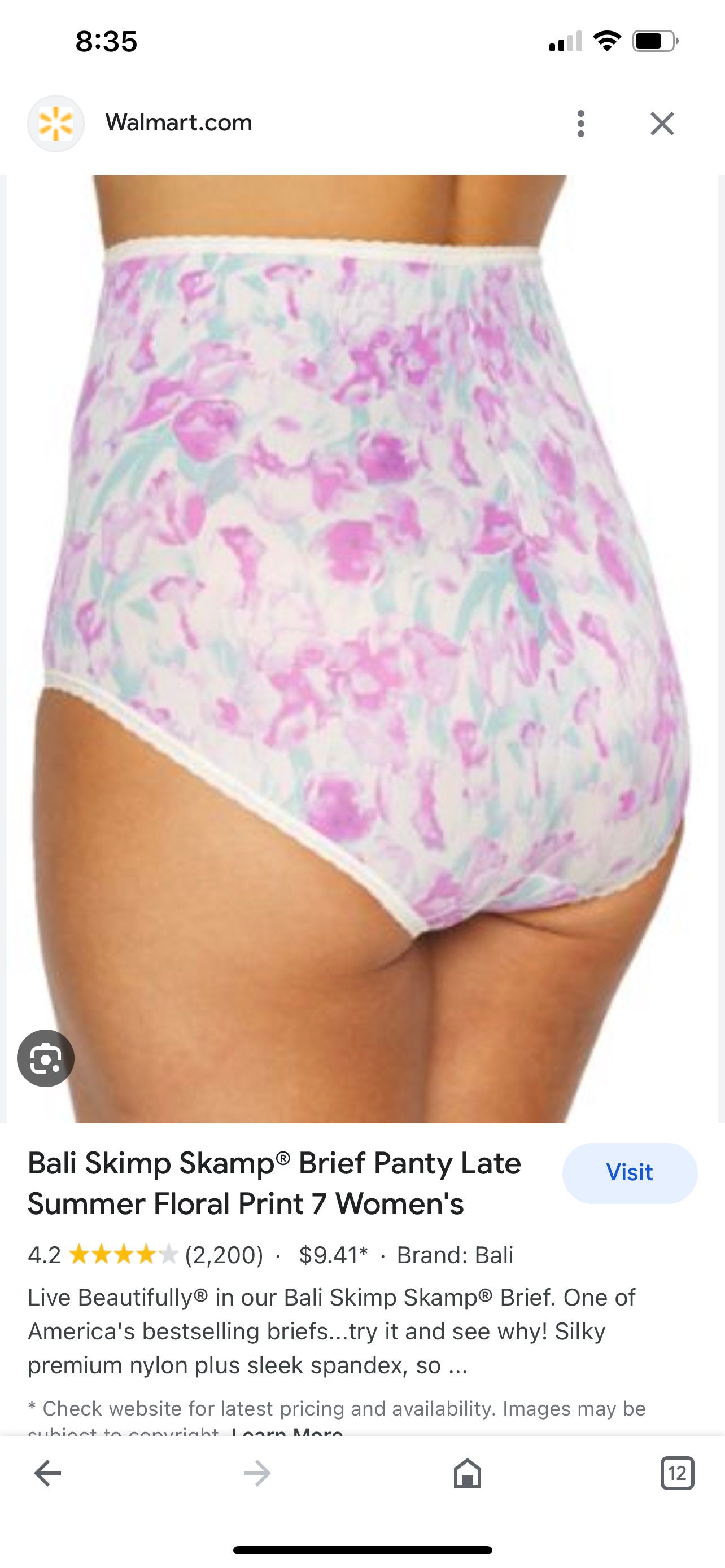 Bali Skimp Skamp Brief Panties (3 Pack) at  Women's Clothing store