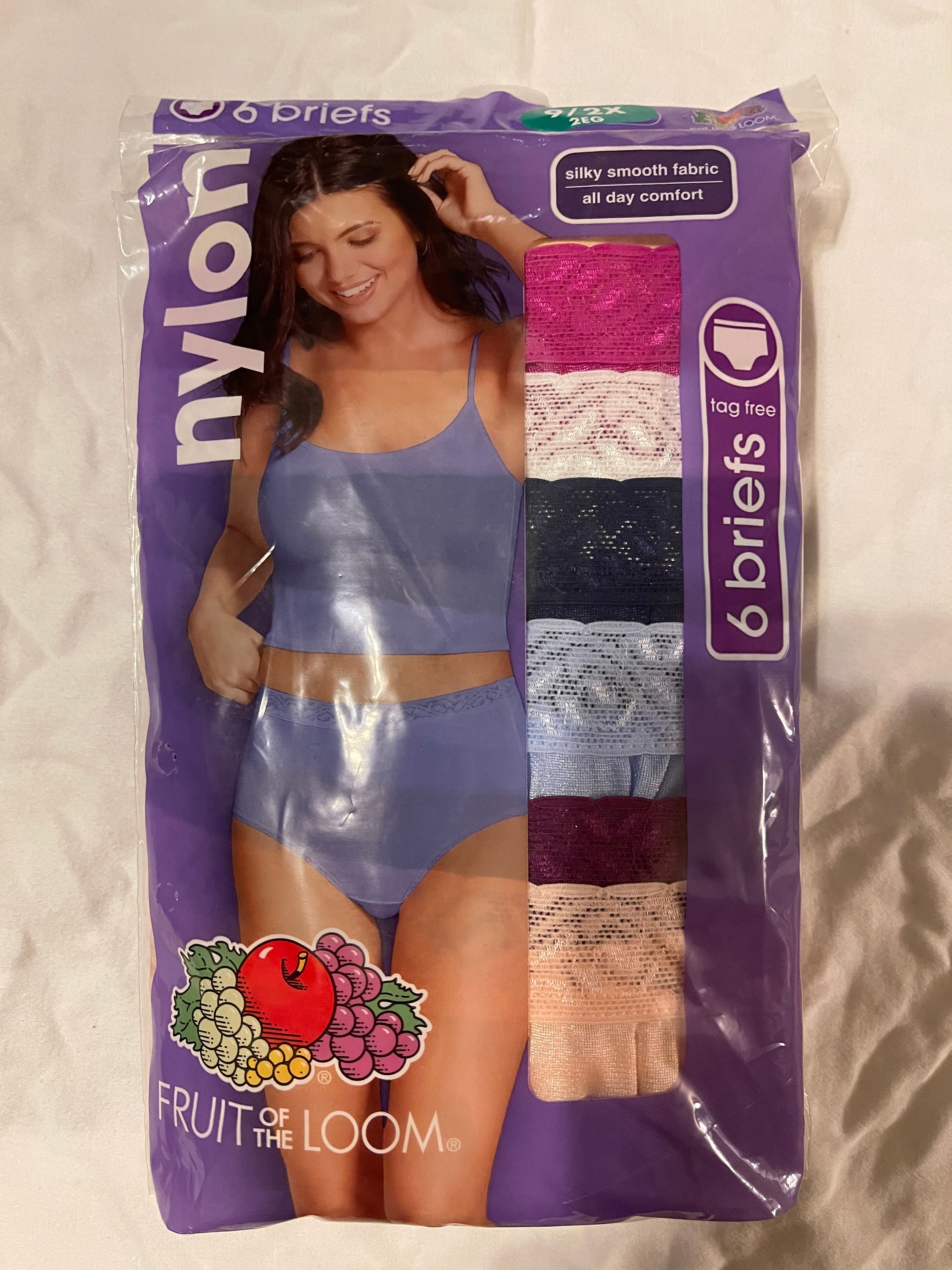 Fruit of the Loom Vintage Women's Nylon Brief Panties Assorted