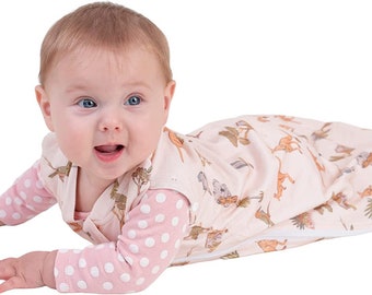 SNUGGABLES Australian Baby Sleeping Bag 1.0 Tog 3-9m, Swaddles Newborn Sleeping Bags, Baby Swaddle Bag, Cotton Baby Sleeping Bag