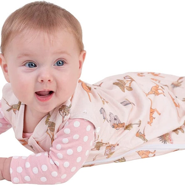 Gigoteuse Bébé - Coton 100%, TOG 2.5 Pour 12-20°C, Fermeture éclair Double, Ourlet Large Pour Mouvement, Lavable Machine
