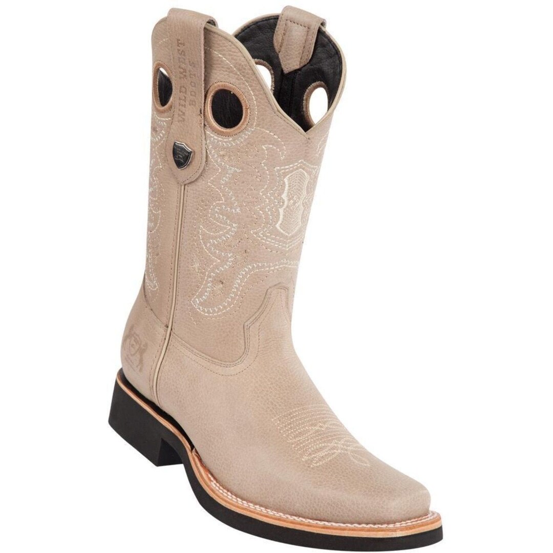 Mens Wild West Leather Boots Square Toe Handcrafted Phomex 2813e2709 Etsy