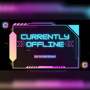 Neon Twitch Stream Overlay Pack | Futuristic Starting Soon, BRB, Ending & Offline Scenes | Cyberpunk Gaming Stream Screens