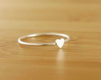 Sparkle Heart Ring Silver Silver Heart Ring Love Ring - Etsy