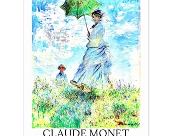 クロード・モネ「Woman with a Parasol-Madame Mone Woman with a Parasol – Madame Monet and Her Son - Wikipedia