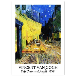 Vincent van Gogh Café Terrace At Night Premium Matte Paper Poster