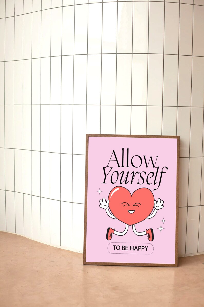Self Love Art Retro Posters Trendy Wall Art Funky Room Decor Retro