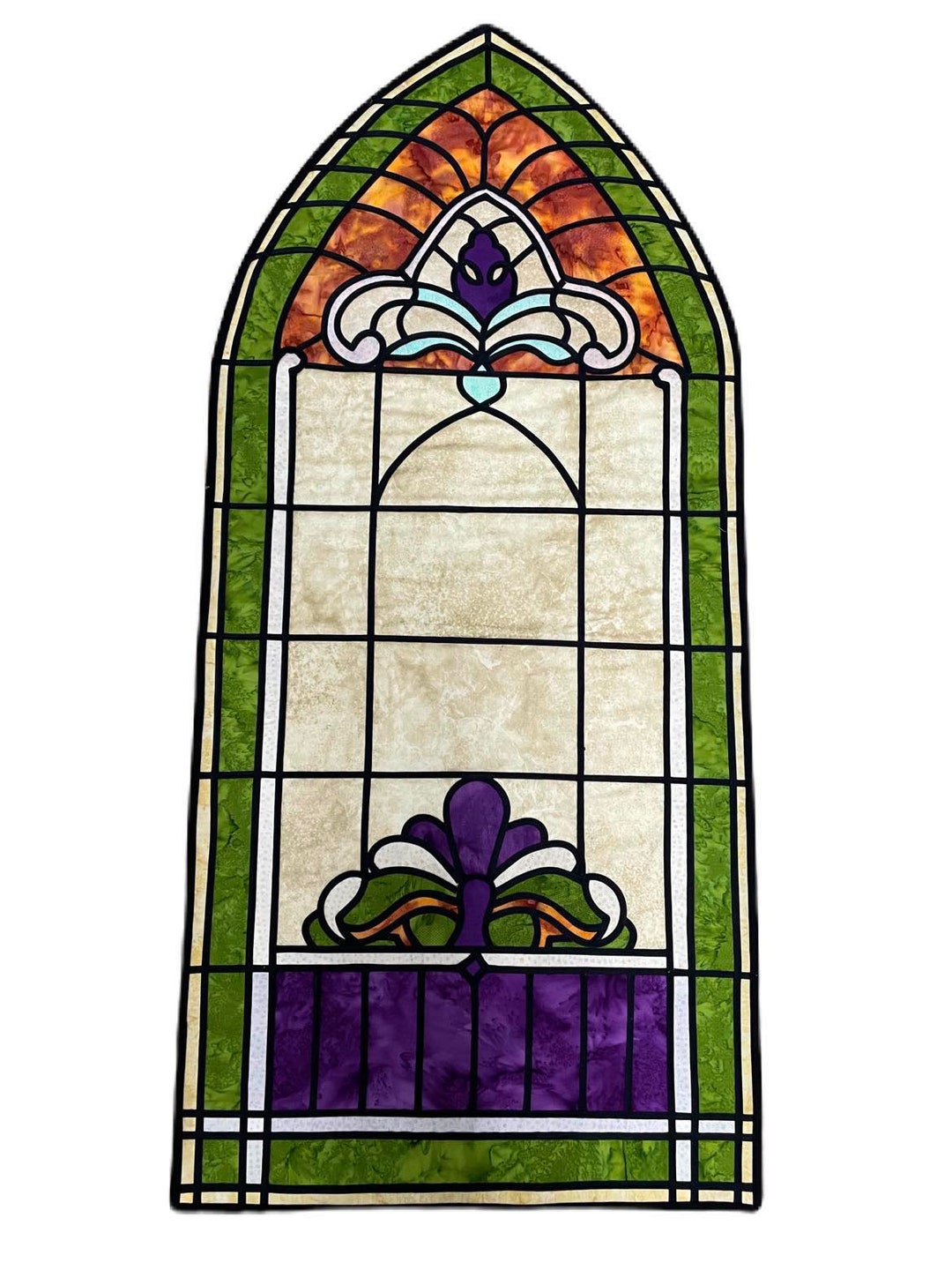 Stained Glass Wall Hanging, Stained Glass Quilt, Stained Glass Quilt Pattern, Provo City Center