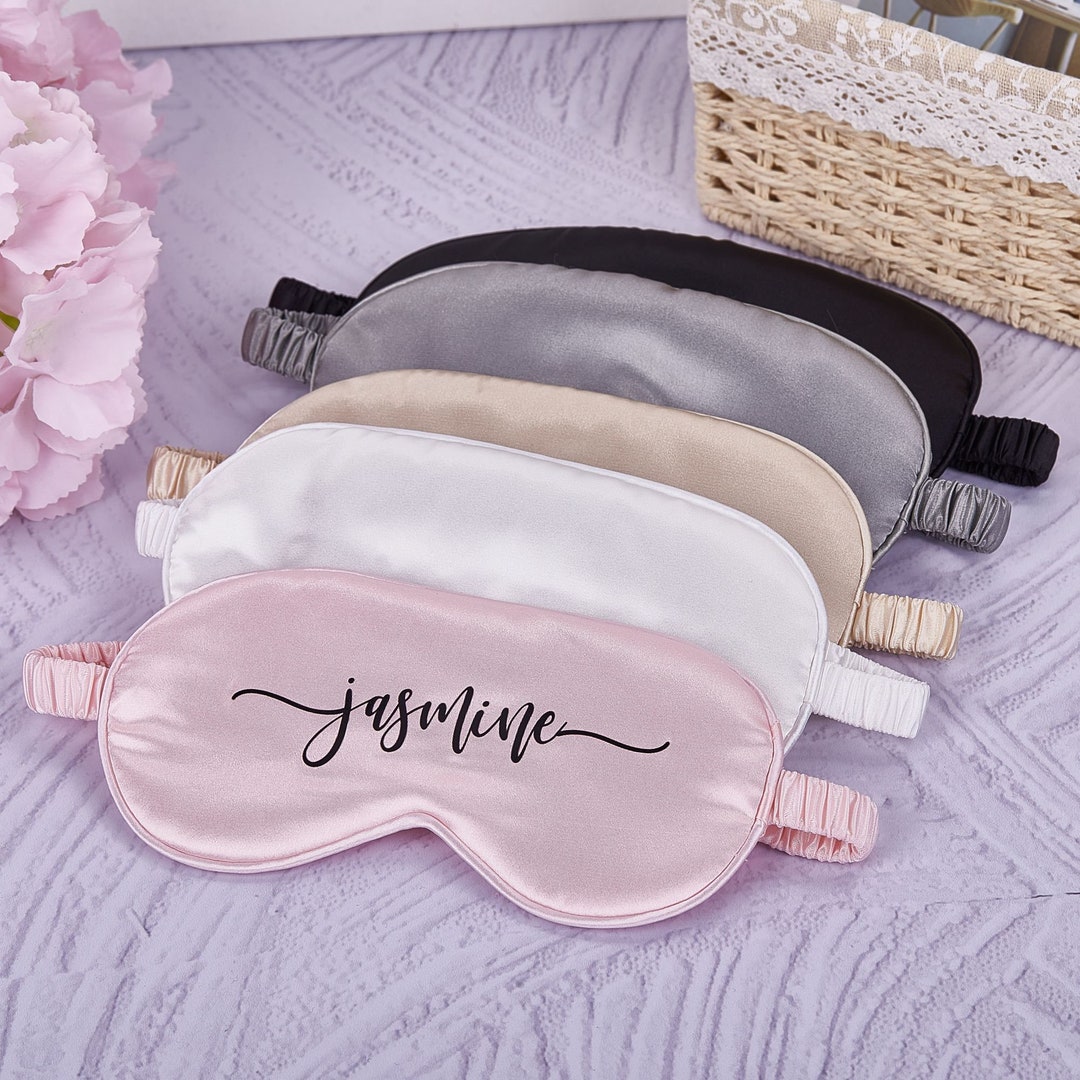 Personalized Eye Masks Adjustable Satin Eye Masks Custom Etsy