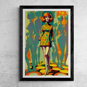 Cabeza roja de la década de 1960 Fine Art Giclee AI Print C5