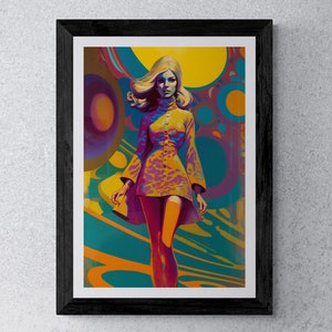 1960s Fashion Fine Art Giclee AI Print C3