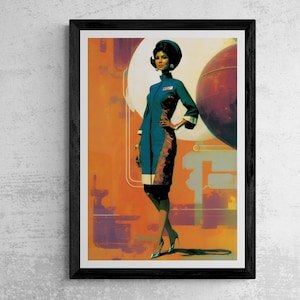 1960s Beautiful Bob Cut Babe Fine Art Giclee AI Print D7