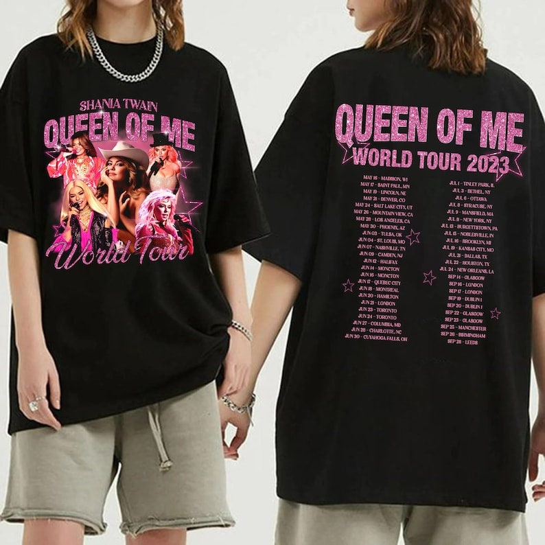 Discover Queen of World tour 2023 Shania Twain, Shania Let's Go Girls , Shania Twain Shirt
