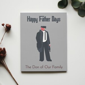 Tarjeta del Día del Padre con temática de El Padrino - Descarga digital - Personalizable - Tamaños 10,8 x 14 cm y 13 x 18 cm - SunbeaArt