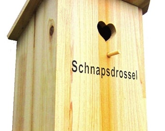 Vogelhaus ,Nistkasten, Vogelhäuschen   Schnapsdrossel