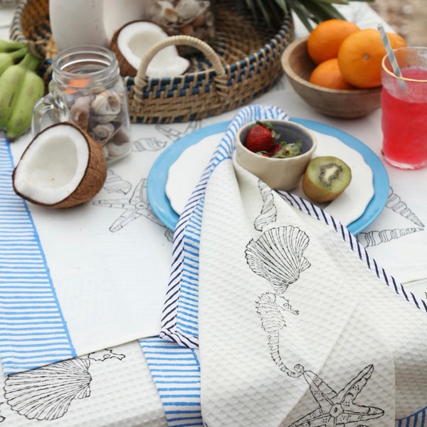 Block Print Tea Towel Etsy