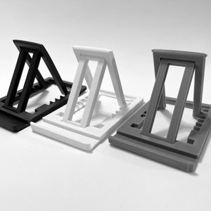 Soporte compacto para teléfono / Envío gratuito / Soporte ajustable / Ultrafino / Ideal para viajes / Portátil / Impreso en 3D