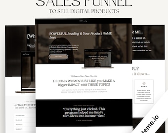 Sales Funnel Template for Digital Products | Courses | Coaching