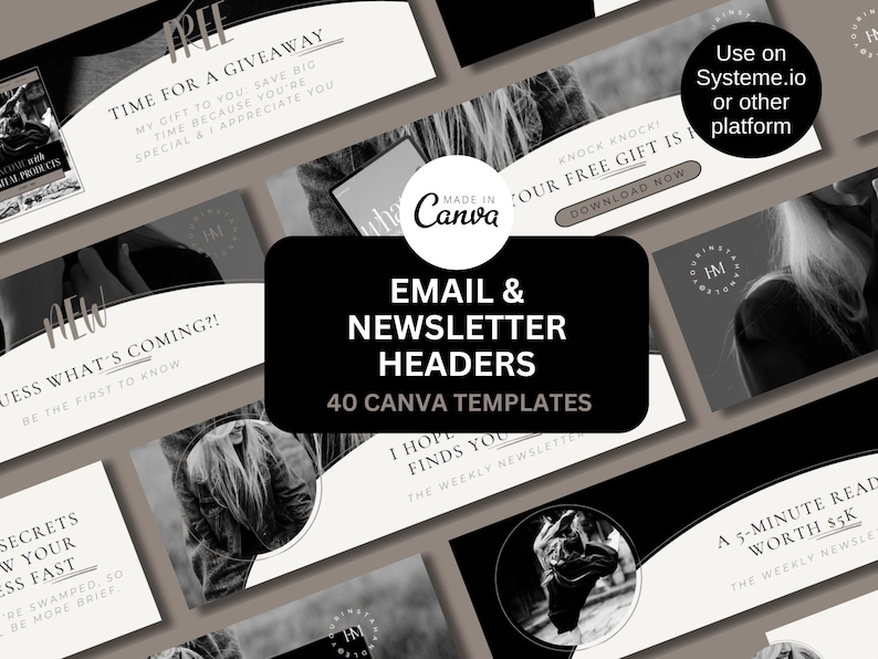 Query Newsletter Header Email Newsletter & Header Templates: 40 Canva Designs for Email ...