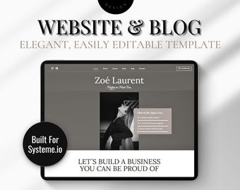 Systeme.io Website & Blog Template for Coaching, Course Creator or Digital Products (One-Click Import)