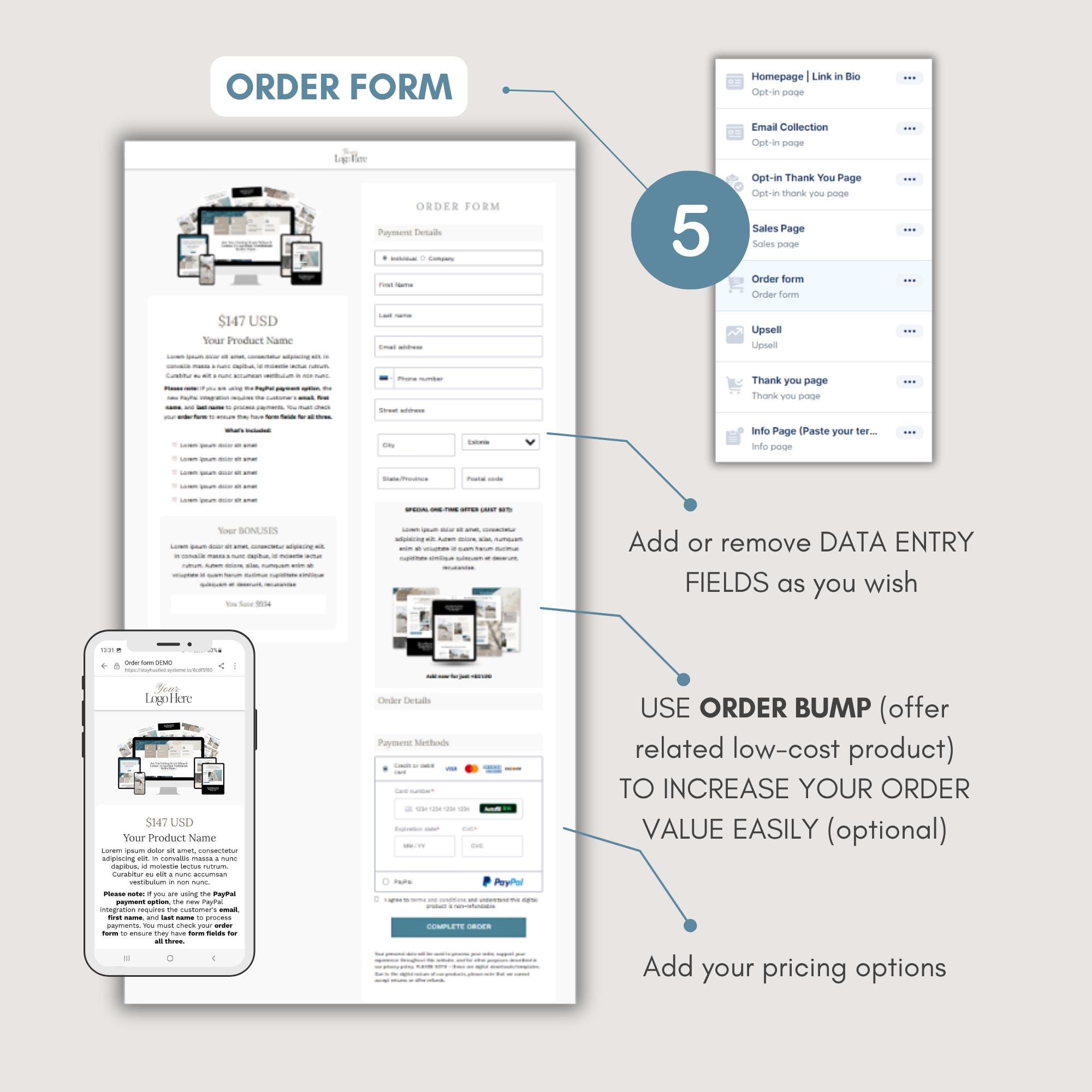 System.io Templates Systeme.io Sales Funnel Template: 7-page Course & Digital Product ...