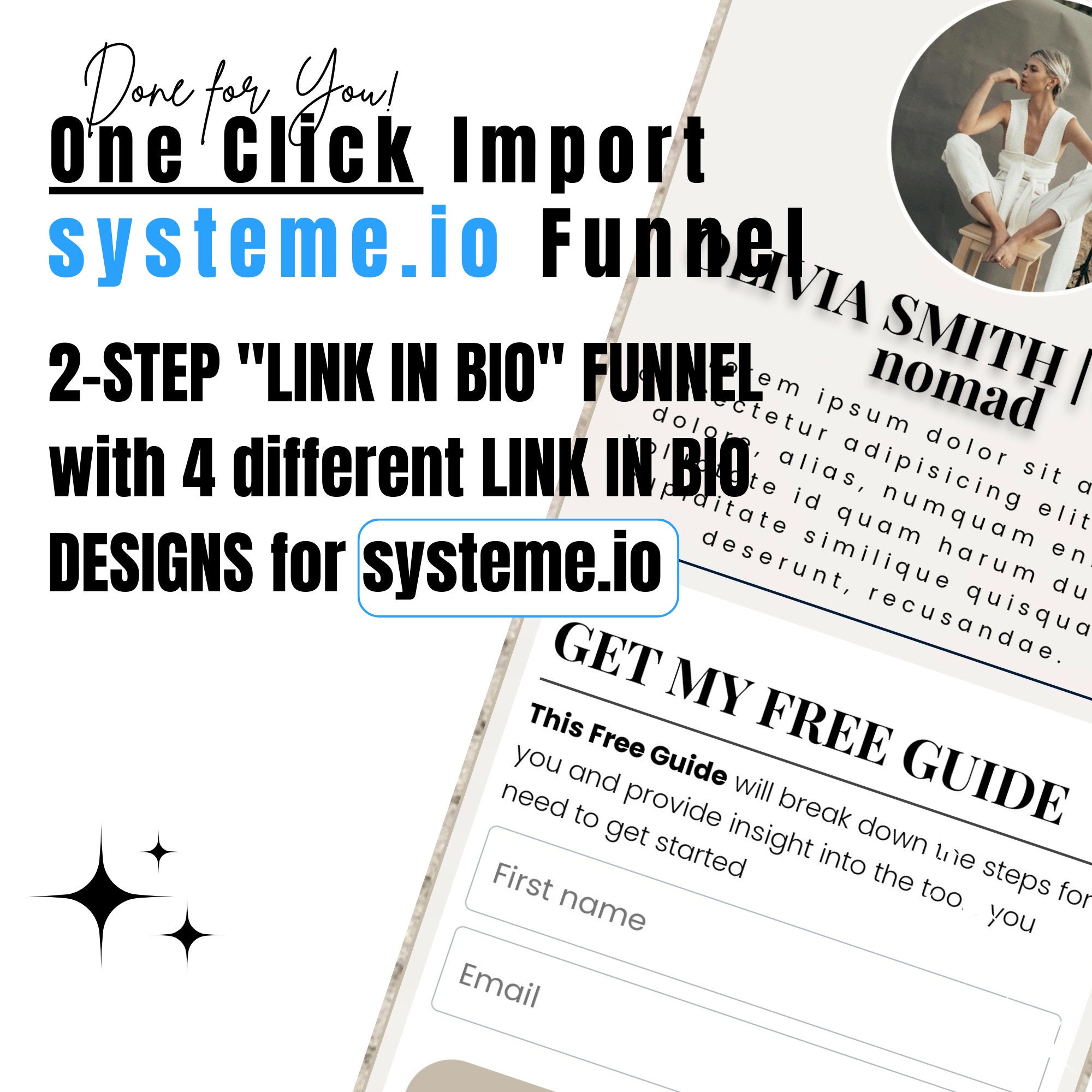 Link in Bio Funnel Template for Systeme.io Done for You Systeme.io One ...