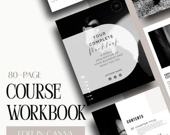 80-Page Canva eBook design | WorkBook Template