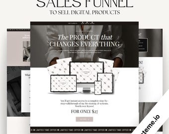 Sales Page to sell Digital Products Built for the Systeme.io Platform