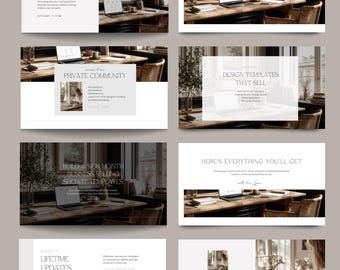 Canva Presentation Template with Sample Text | Webinar Slide Deck (PowerPoint Compatible)