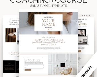 Coaching, Course, Digital Products Landing Page for Systeme.io