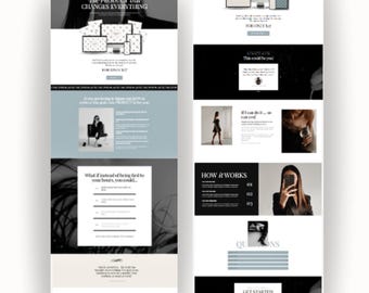 Systeme.io Product Sales Funnel Template | Easily Editable Landing Page Design with Payment and Upsell Page Done-for-You