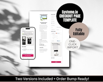 Systeme.io Checkout | Payment Page Template (Digital Download)