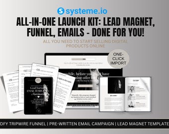 Systeme.io Beginners Funnel Kit: DFY Lead Magnet Template, Sales Funnel & Email Sequence
