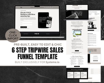 Systeme.io Tripwire Sales Funnel Template: Lead Magnet Opt-in, Sales Page and Payment Pages