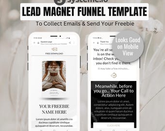 Systeme.io Lead Magnet Opt-In Funnel Template for Email Marketing (Digital Download)