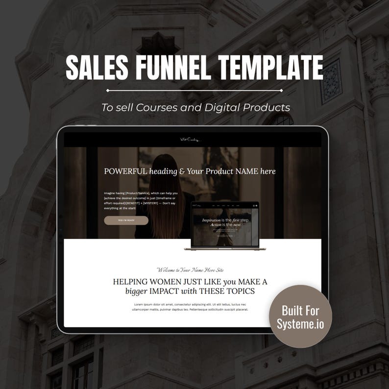 Systeme.io Sales Funnel Template: for Digital Products | Courses ...
