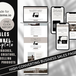 Systeme.io Sales Funnel Template to sell Digital Products: One-Click Import