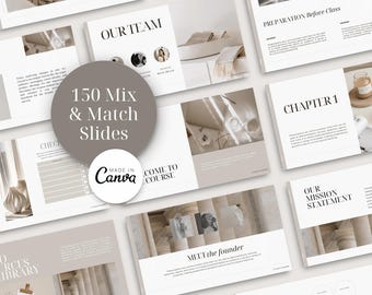 Canva Presentation Template | 150 Slide Deck (PowerPoint Compatible)
