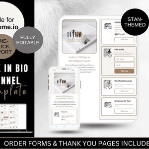 Link in Bio Funnel Template for Systeme.io | Done For You Systeme.io One Click Funnel Import | Instagram Link In Bio | Stan Store Themed