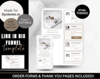 Systeme.io Link in Bio Funnel Template (One-Click Import)
