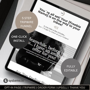 Systeme.io Tripwire Sales Funnel Template for selling Courses, Digital Products