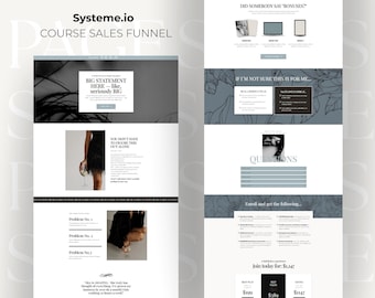 Systeme.io Luxury Cream Sales Funnel Template, Coaching Landing Page (One-Click Import)